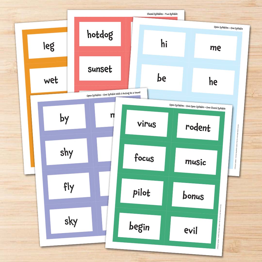 Open And Closed Syllable Words Teaching Ideas Free Printable My Blog