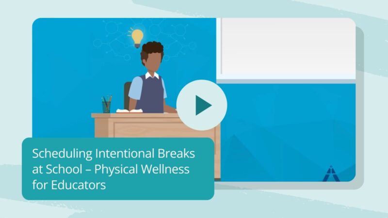 Screengrab from an Avanti video about the importance of self-care for teachers