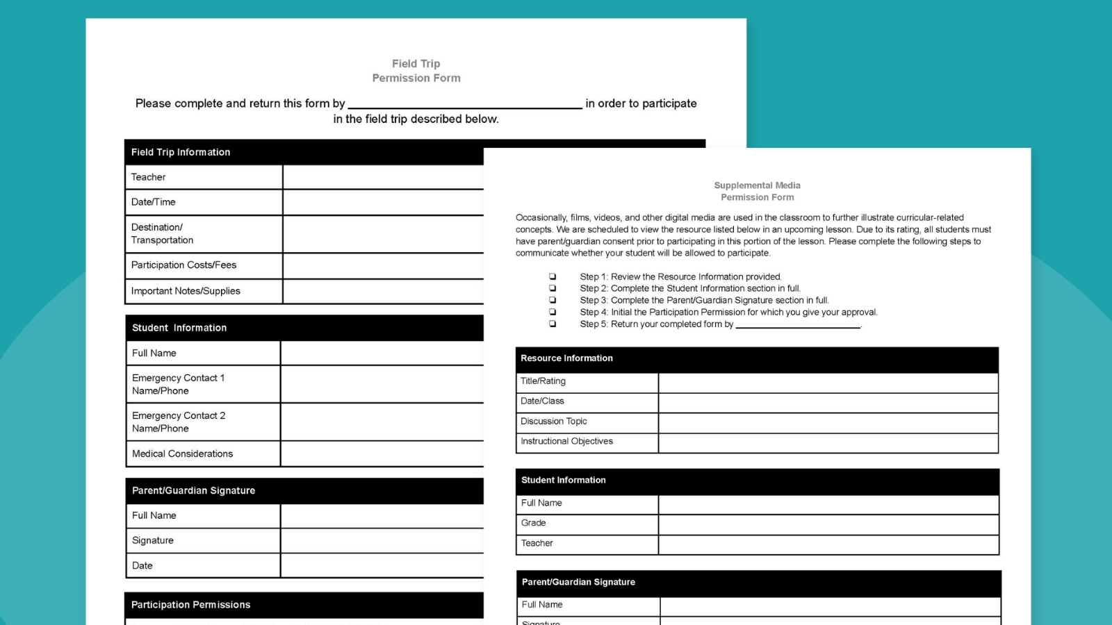 Free Printable Field Trip Permission Slip Templates (Editable!)