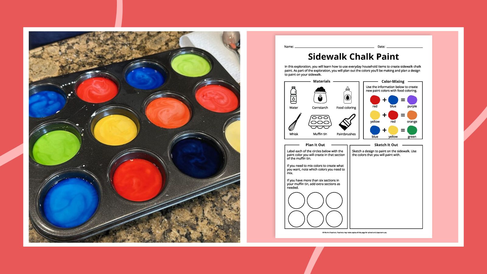 Learn How to Make Sidewalk Chalk Paint (Plus Free Printable)