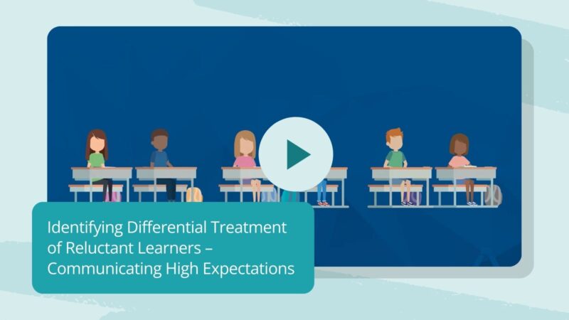 Screengrab from Avanti's video about identifying differential treatment of reluctant learners