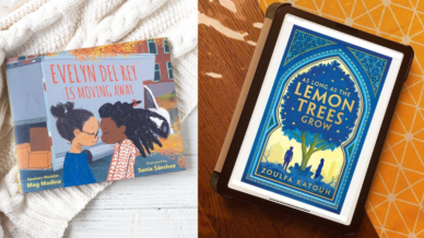 Two book covers from the 2023 Summer Reading List: Evelyn Rey Is Moving Away and Lemon Trees.