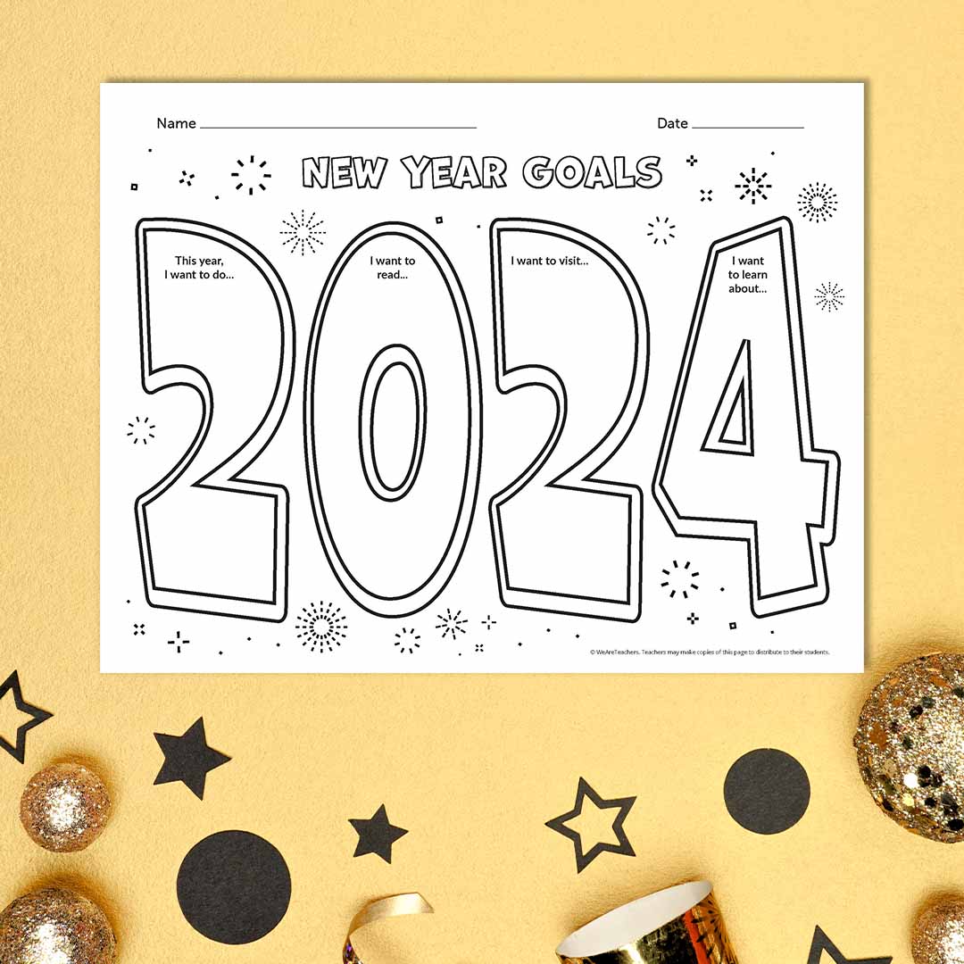 2024 New Year Goals Template Free Goal Tracker