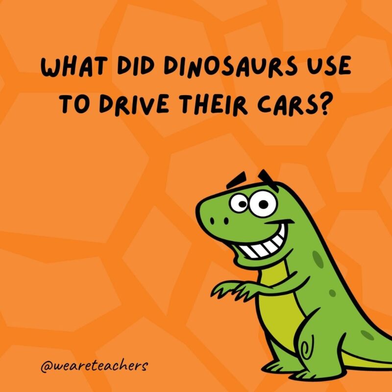 What did dinosaurs use to drive their cars?