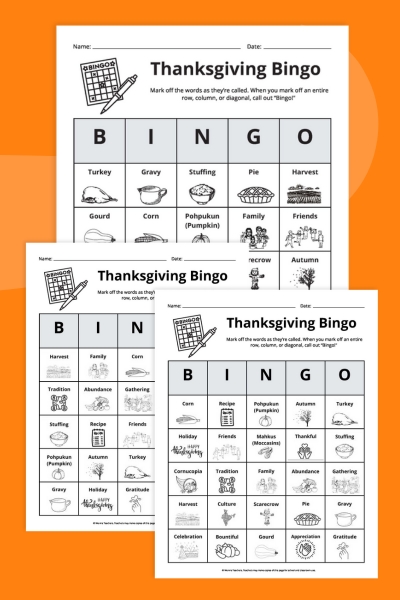 Thanksgiving Bingo