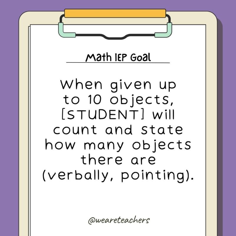 iep goals for math problem solving 3rd grade