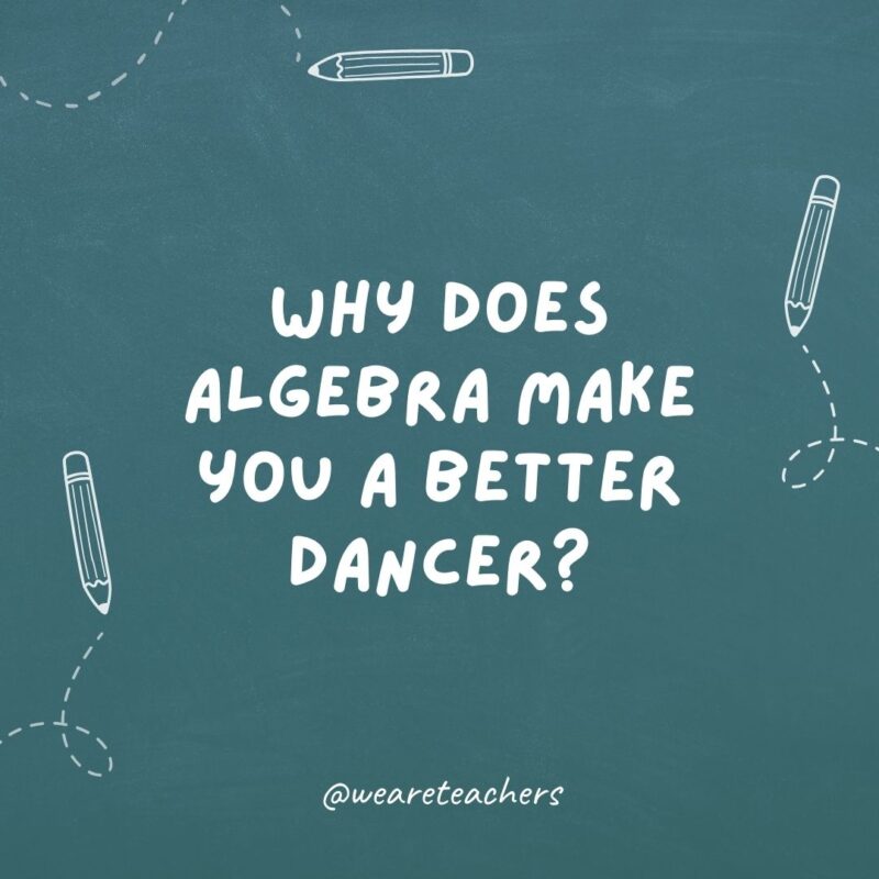 Why does algebra make you a better dancer? Because you can use the algo-rhythm!