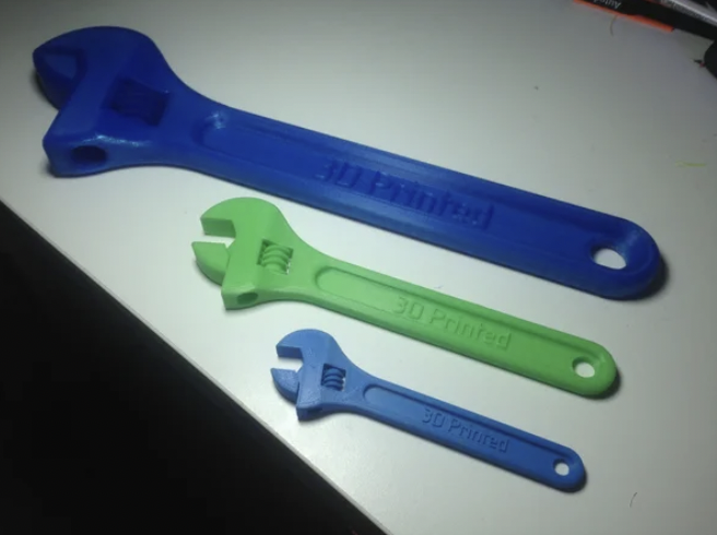 3d printed colored wrenches