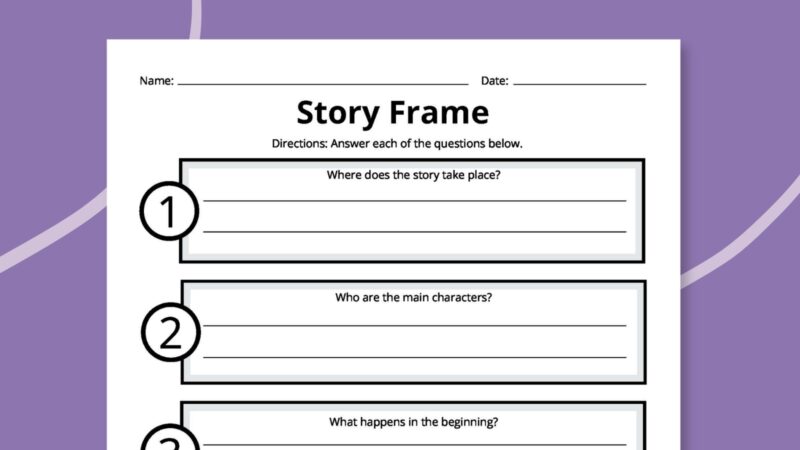 Printable story frame template.