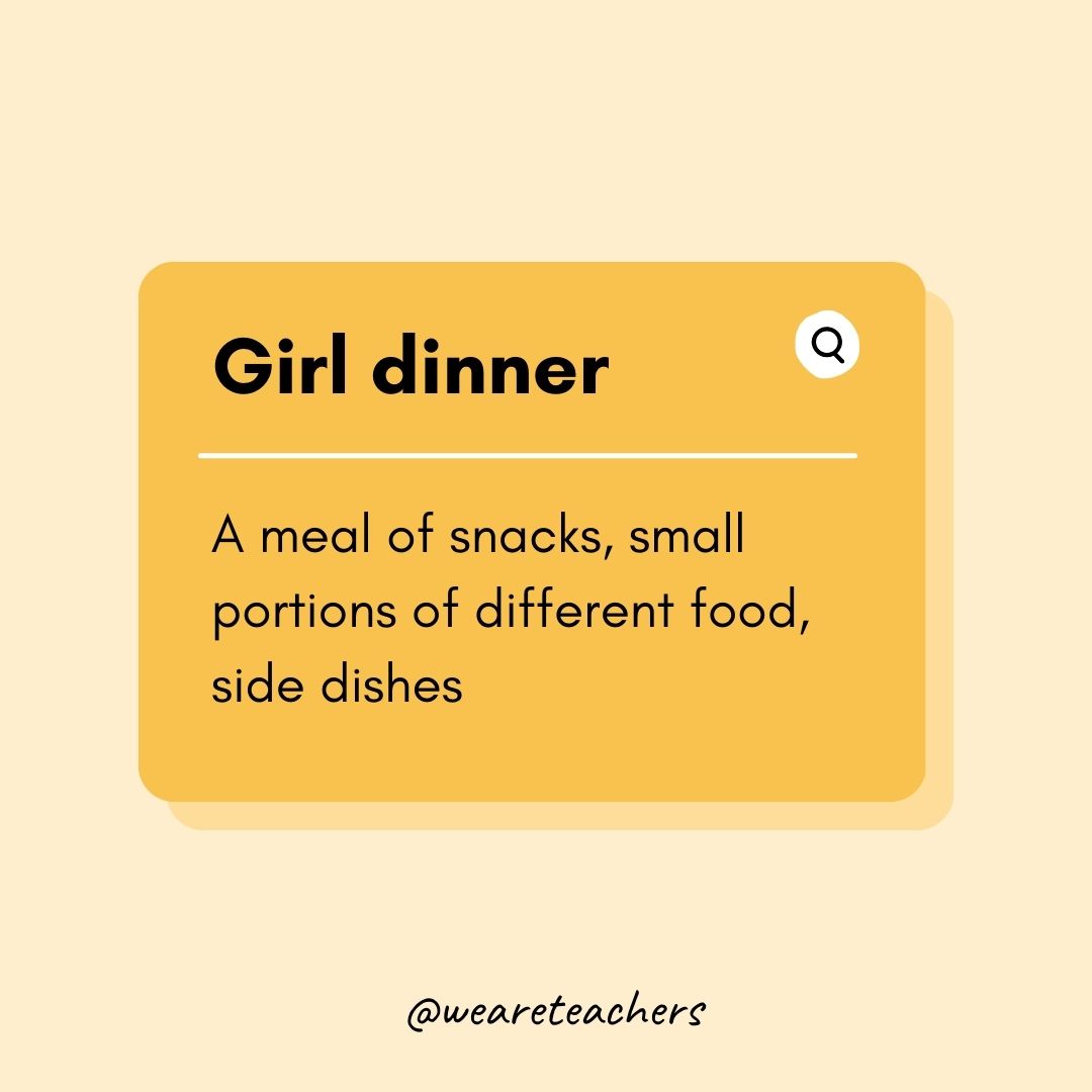 Girl dinner
