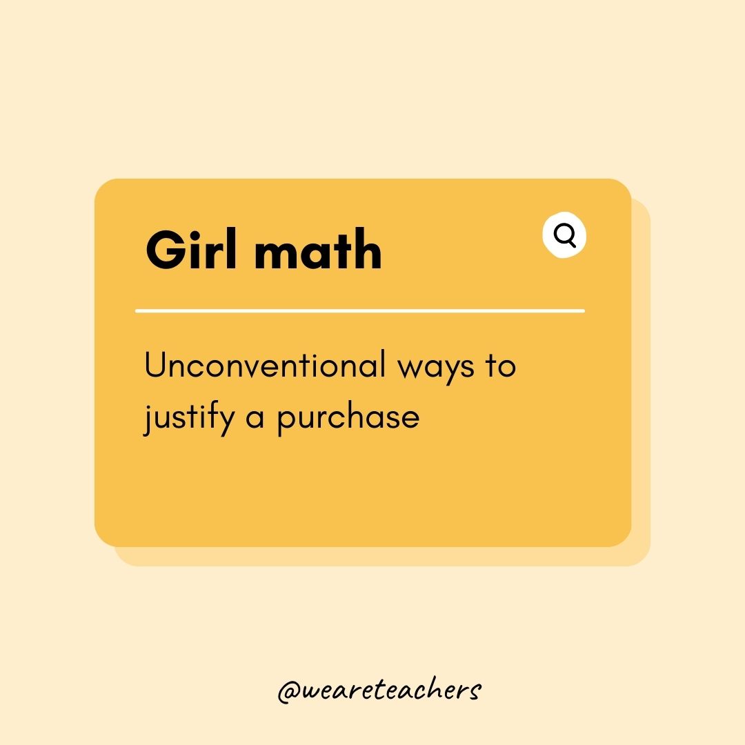 Girl math
