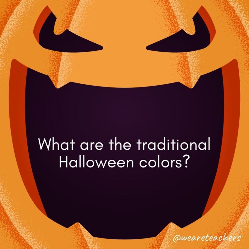 What are the traditional Halloween colors?