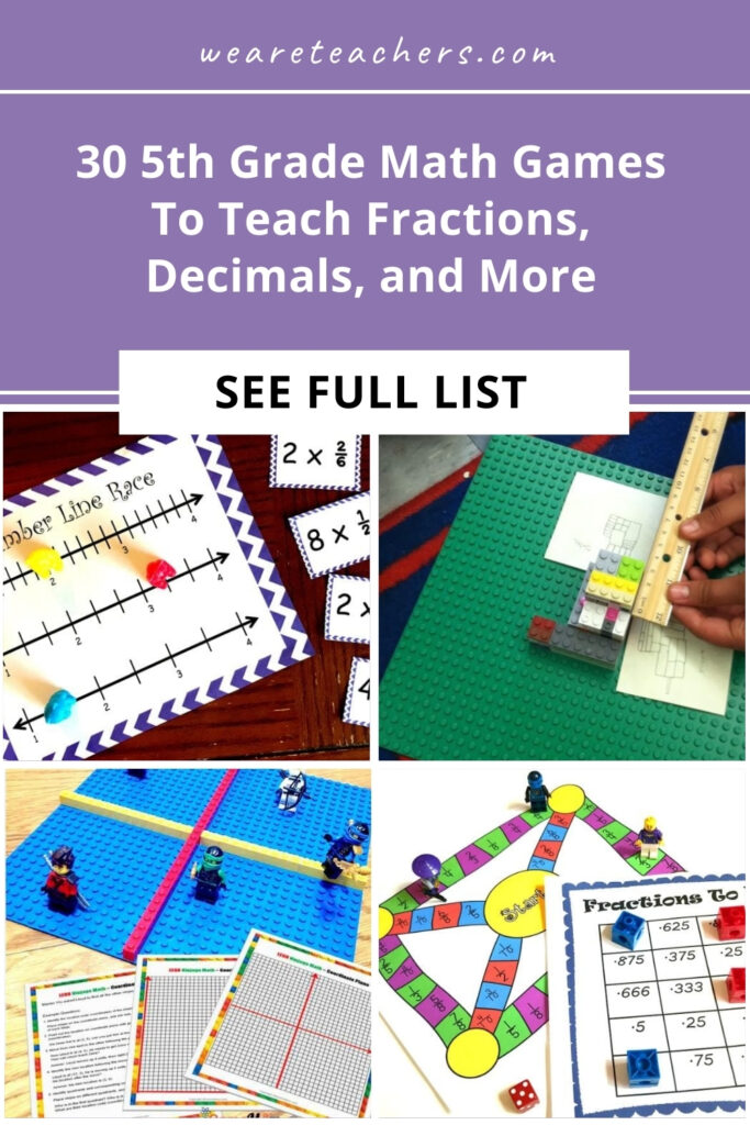 These 5th grade math games help students tackle decimals, fractions, coordinate planes, and more, in the classroom or online.