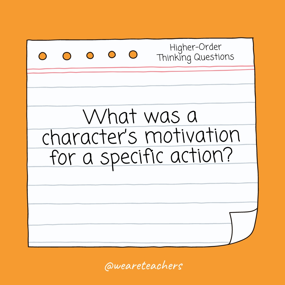 What was the character’s motivation for a particular action?