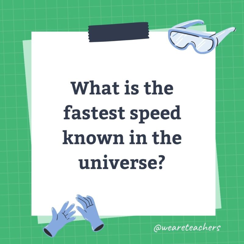 What is the fastest speed known in the universe?