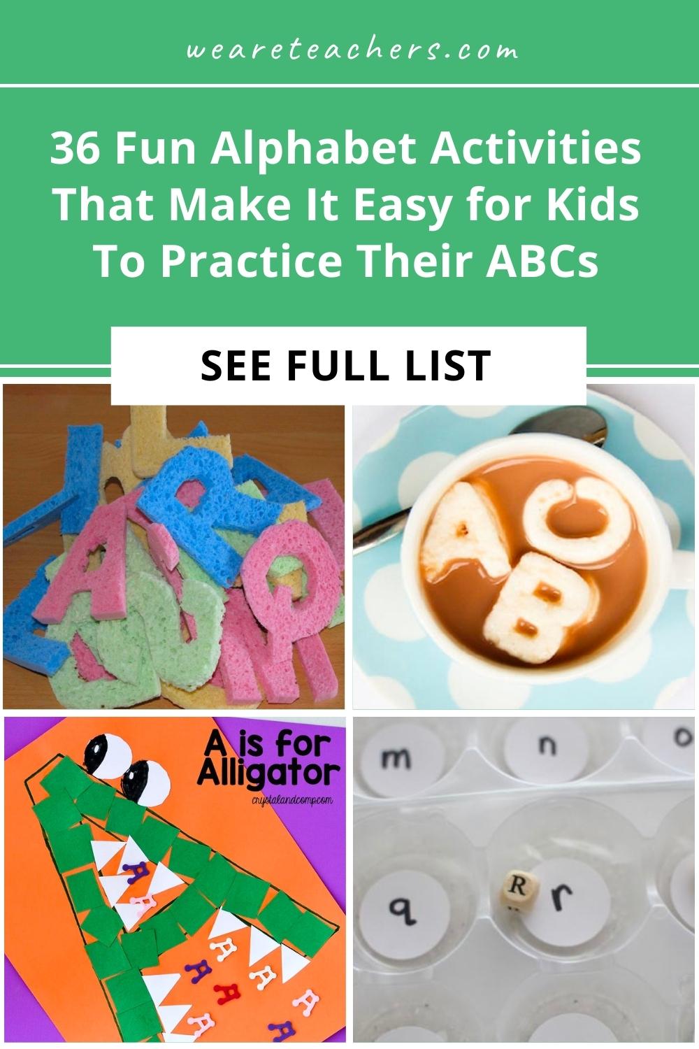 36 Fun Alphabet Activities That Make It Easy for Kids To Practice