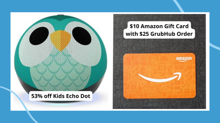 Early Amazon Prime Day 2024 deals including 53% off Kids Echo Dot and $10 Gift Card with $25 GrubHub order