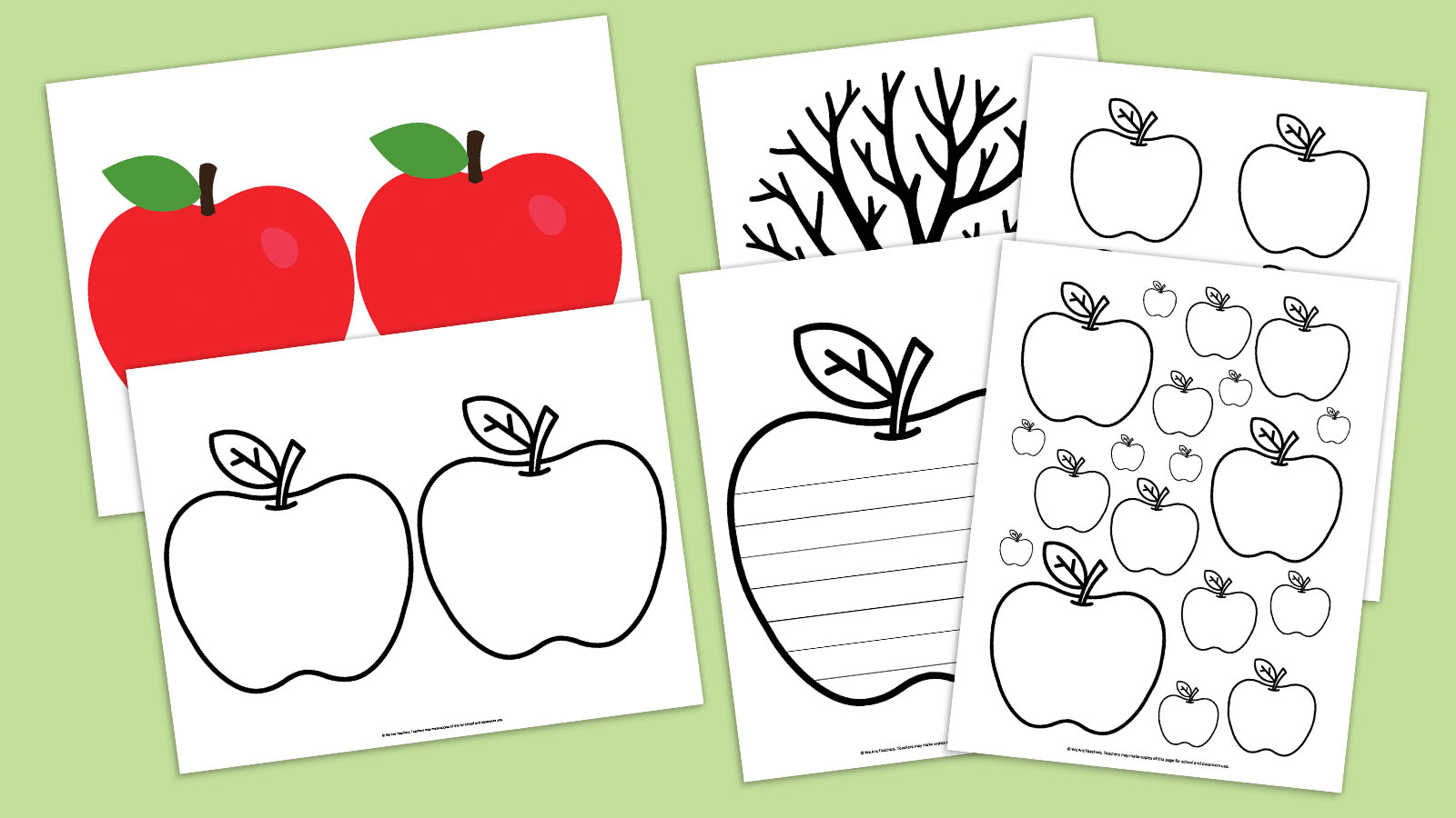 Free Printable Apple Template Bundle