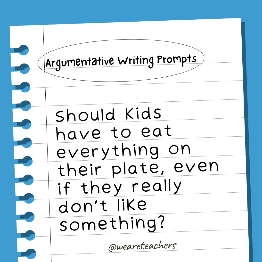 argumentative essay prompts for 5th grade