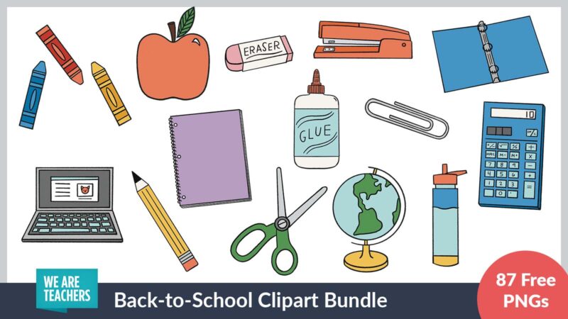 clip art school supplies