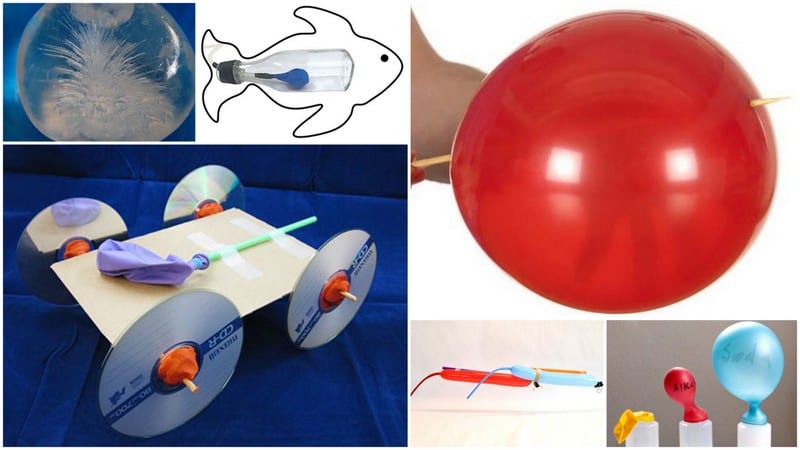 Air craft car with balloon and straw - Plastic Bottle Experiment 