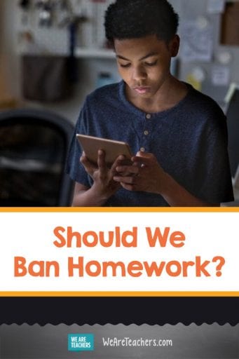 is homework banned for secondary school