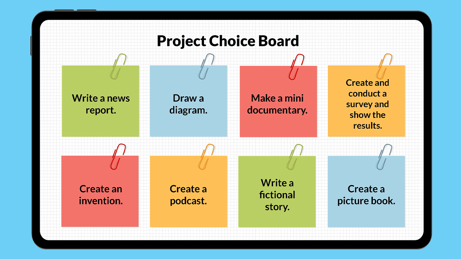 Choice Board Template (Free Printable Bundle) - Barnard Griffin Newsroom