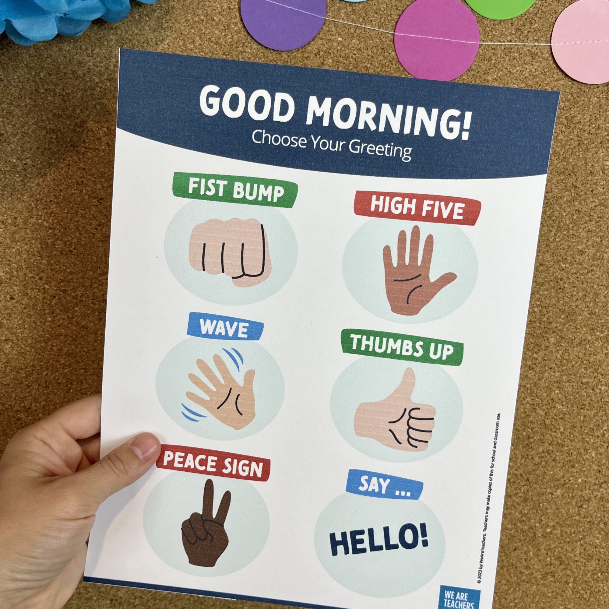 Classroom Greeting Sign - Free Printable Poster for the Classroom