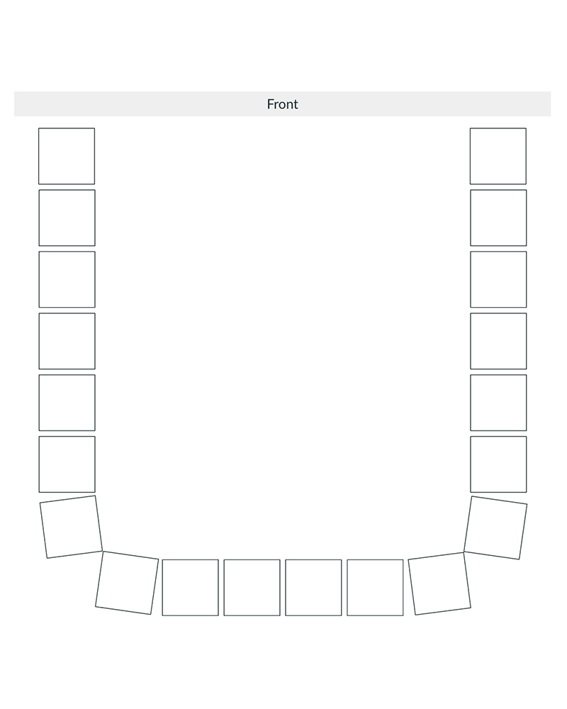 U-shaped classroom seating chart printable.