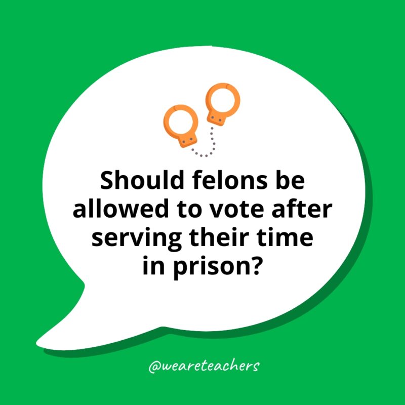 Should felons be allowed to vote after serving their time in prison?
