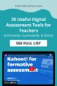 20 Digital Assessment Tools For Teachers (Formative & Summative)