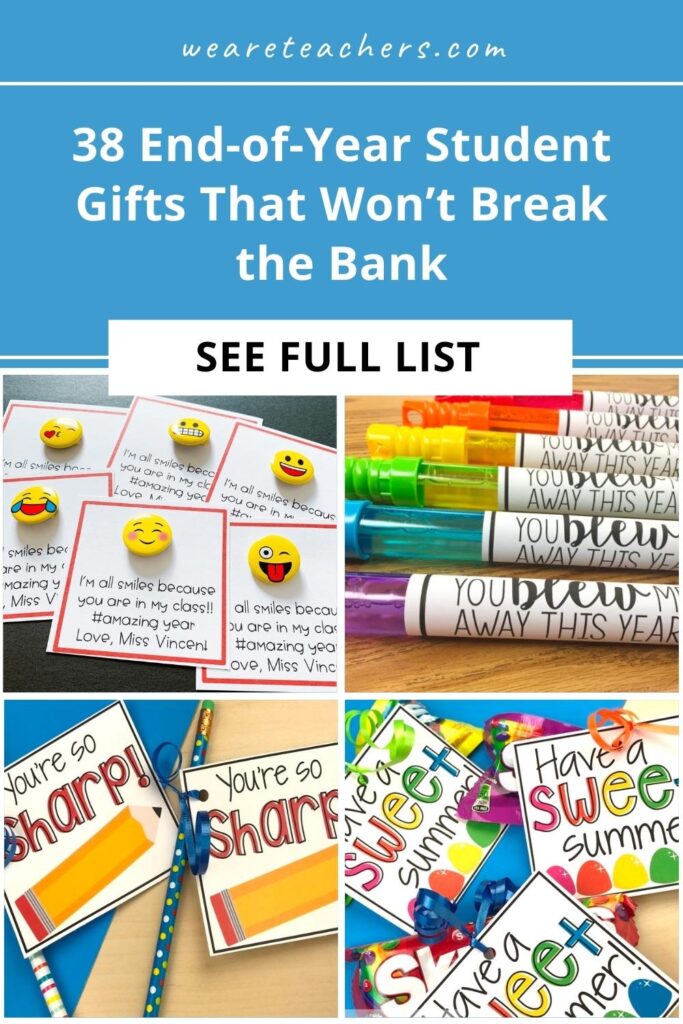 DIY goodbye gift for students from teachers! Scrapbook paper and smarties,  so easy! | Goodbye gifts, Student teacher gifts, Student gifts