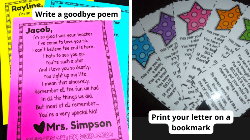 kindergarten goodbye poem