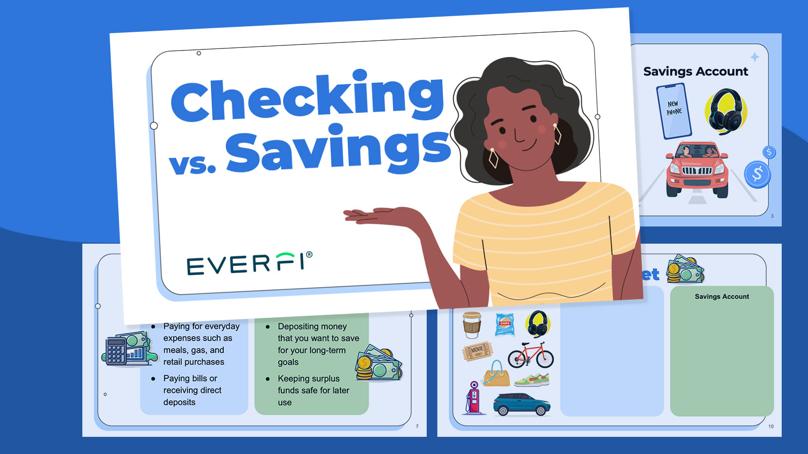 Checking vs. Savings Accounts Slideshow for Grades 6-12