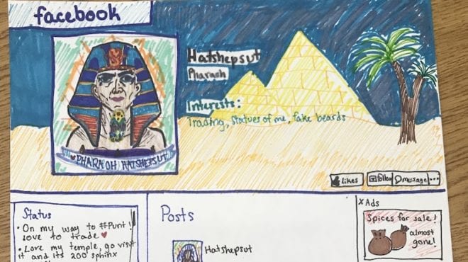 Fakebook Lesson Plan - Creating Facebook Profiles for Historical Figures