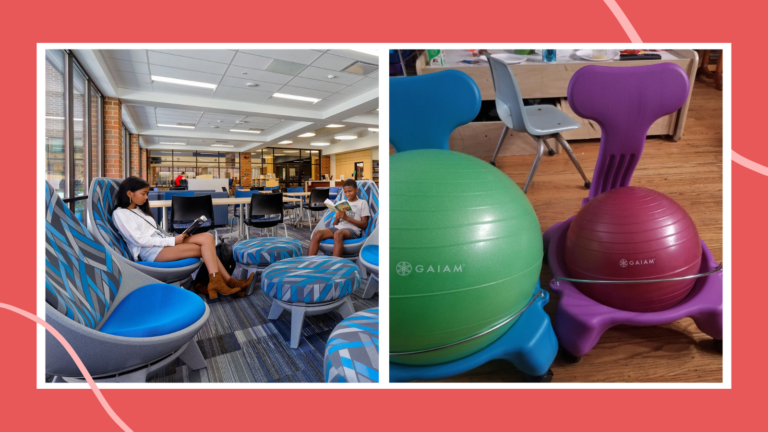 two flexible seating options for the classroom