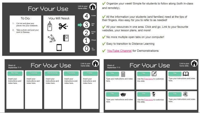 Free Google Slides templates for teachers to use for class assignments
