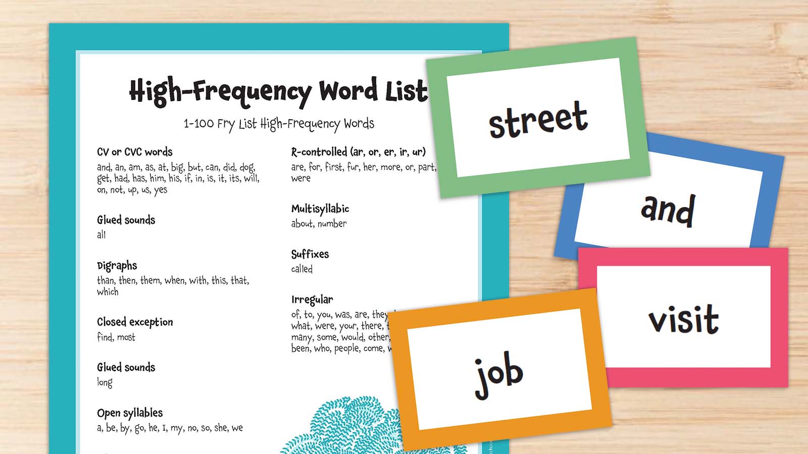 High Frequency Word List Feature