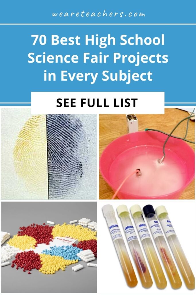 Explore high school science fair projects in biology, chemistry, physics, engineering, and more, from easy projects to advanced ideas.