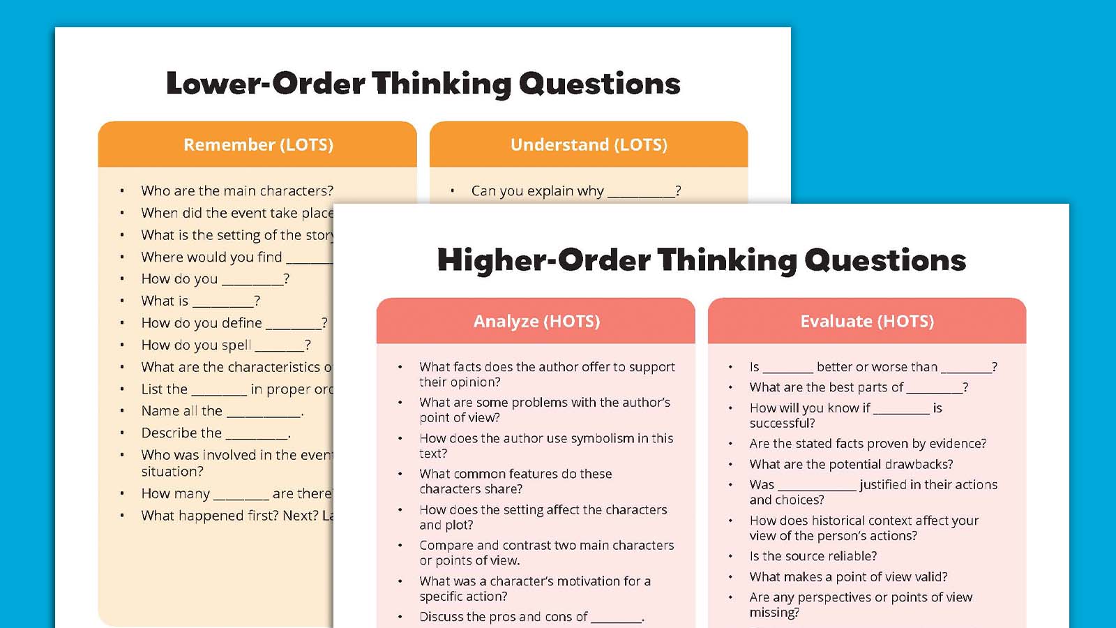 higher order thinking problem solving