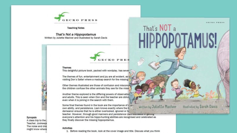 That's Not a Hippopotamus! book cover and worksheets