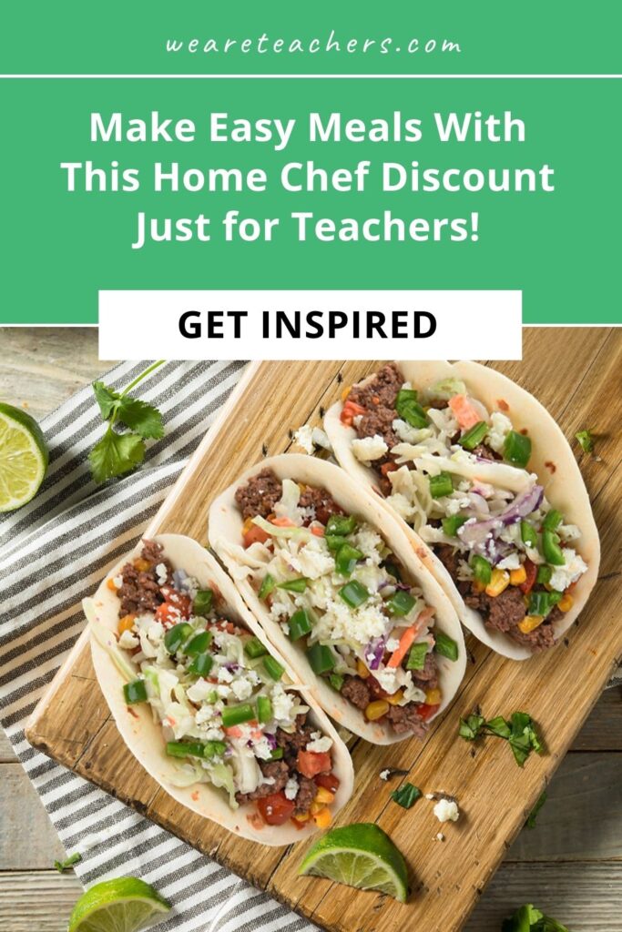 Home Chef has a discount just for teachers! Get 50% off your first Home Chef box and 10% off every box that follows.