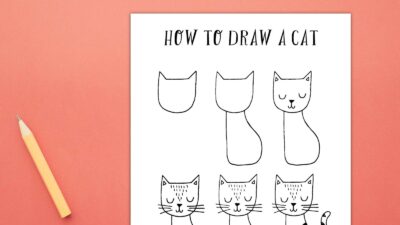 How To Draw a Cat (Free Printable + Video)