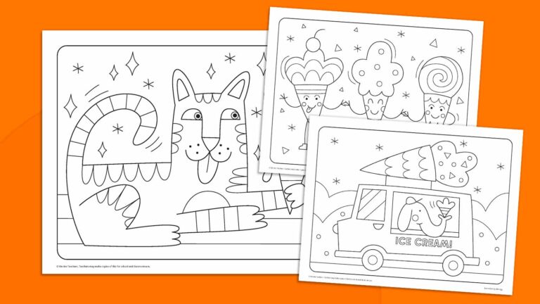 Ice Cream Coloring Pages Feature