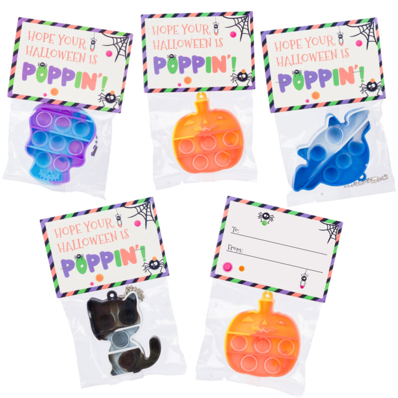 Halloween pop-its with favor cards.