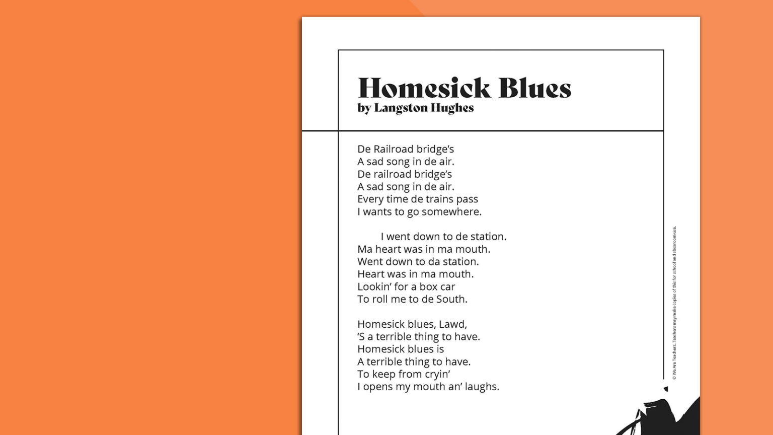 Famous Langston Hughes Poems Free Printables