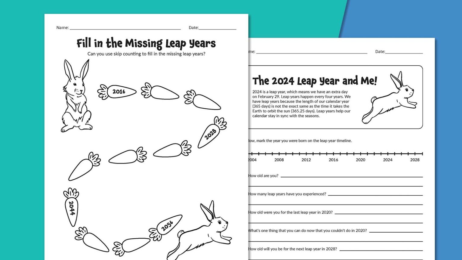 Category Free Printables Page 1 We Are Teachers   Leap Year Worksheets Feature 1536x864 