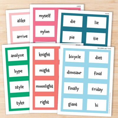 Long 'I' Words (List, Activities, and Free Printables)