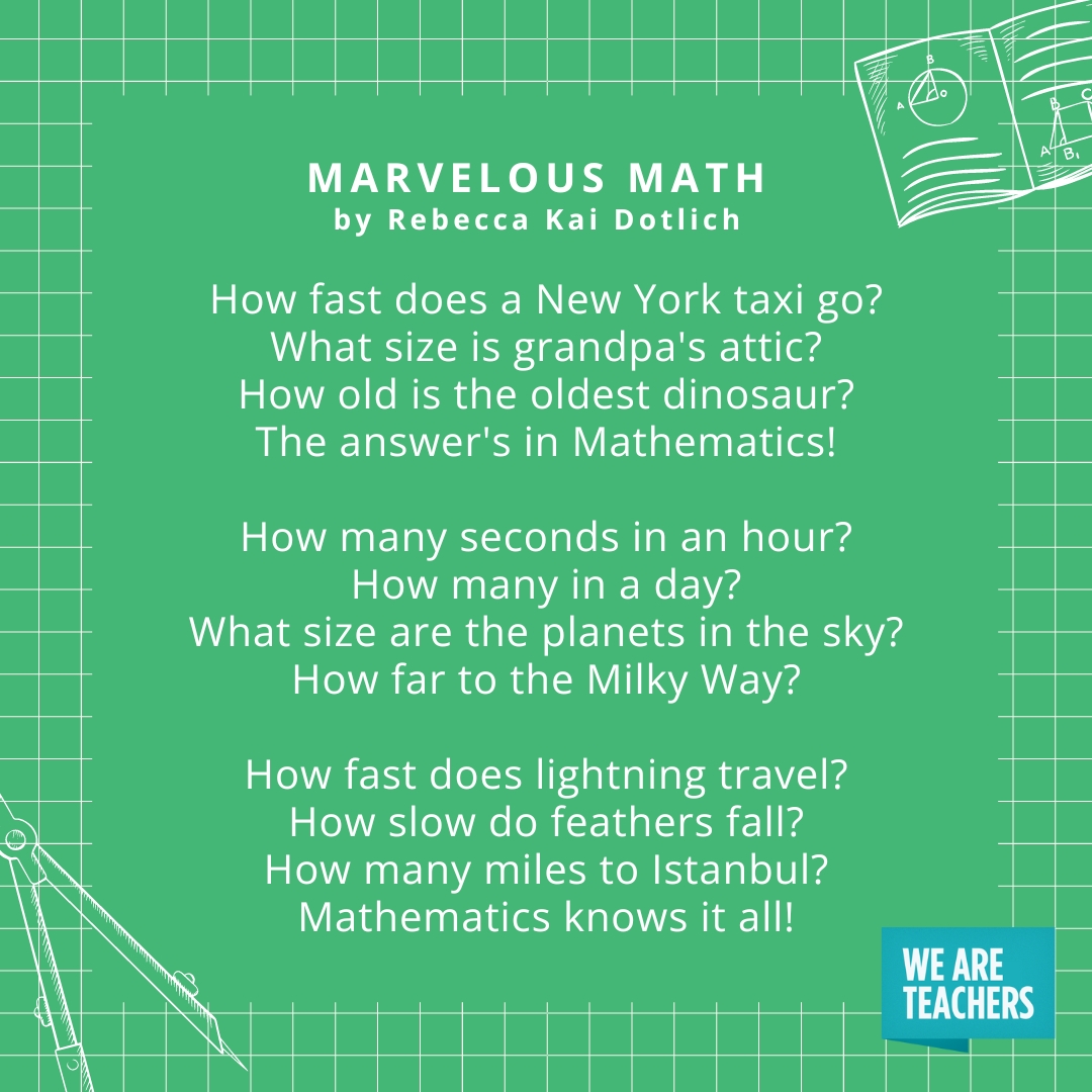 38 Math Poems for Students in All Grade Levels