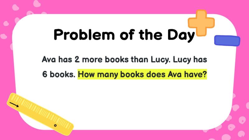 Ava has 2 more books than Lucy. Lucy has 6 books. How many books does Ava have?